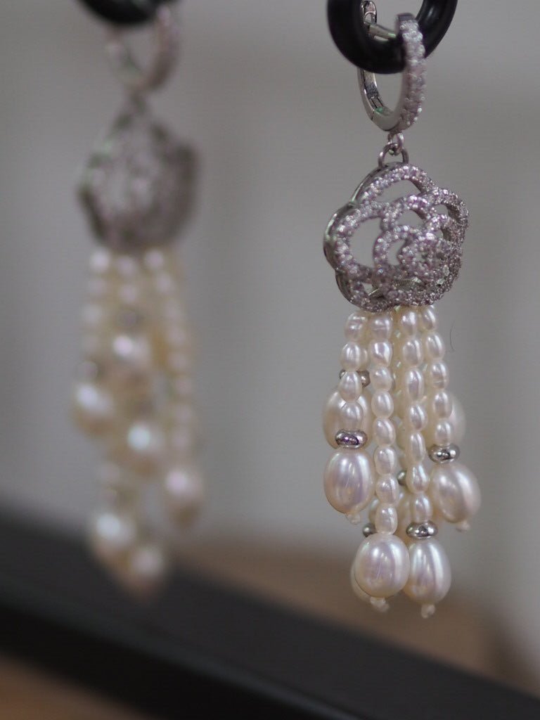 Rose STRASS earrings - Natalia Willmott