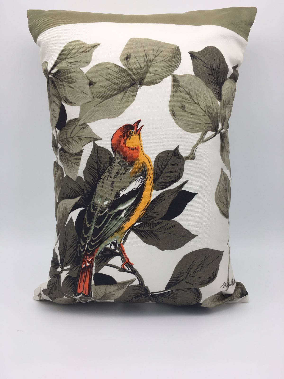Silk bird cushion - Natalia Willmott