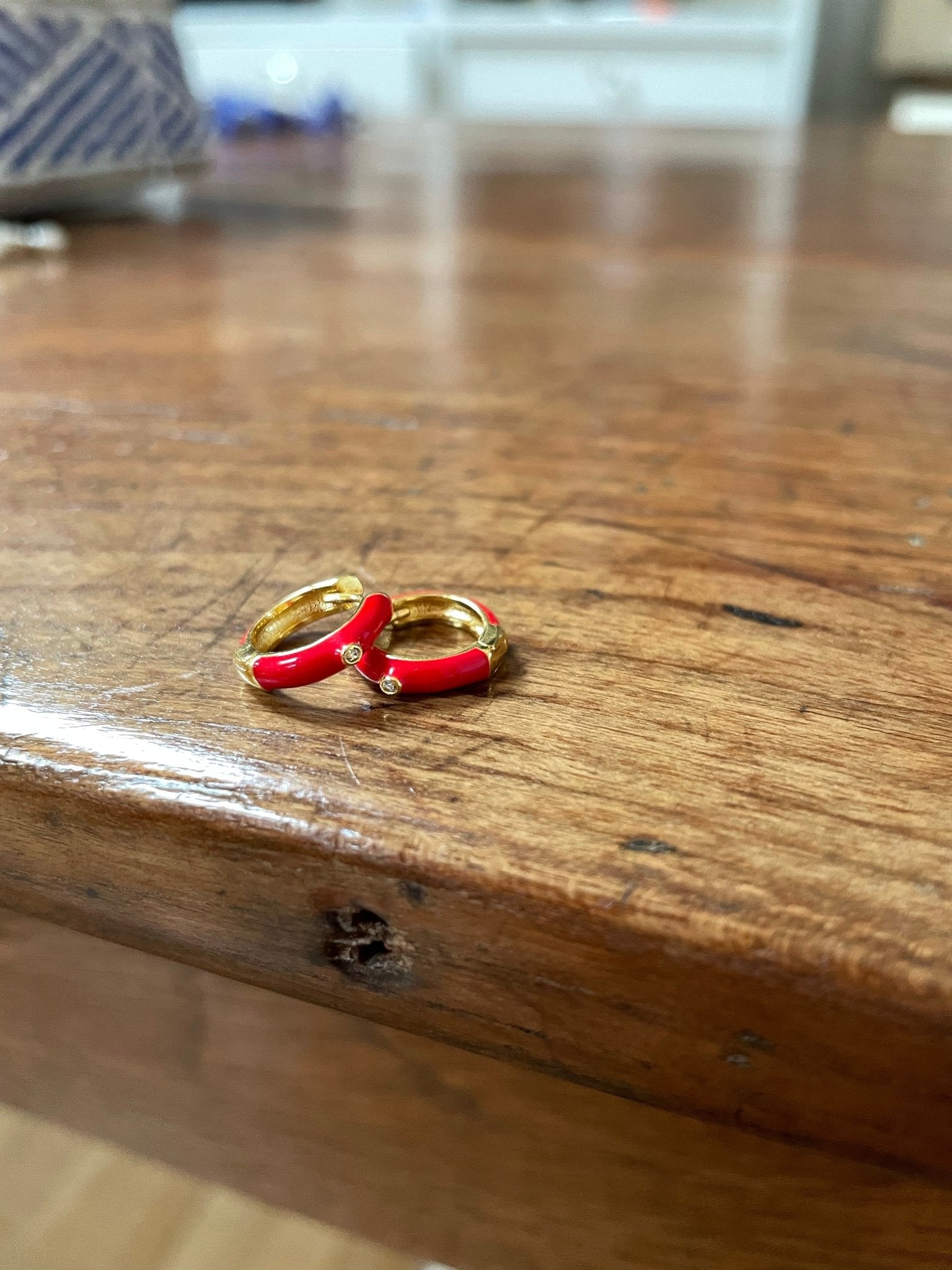 small enamel hoop earrings - Natalia Willmott