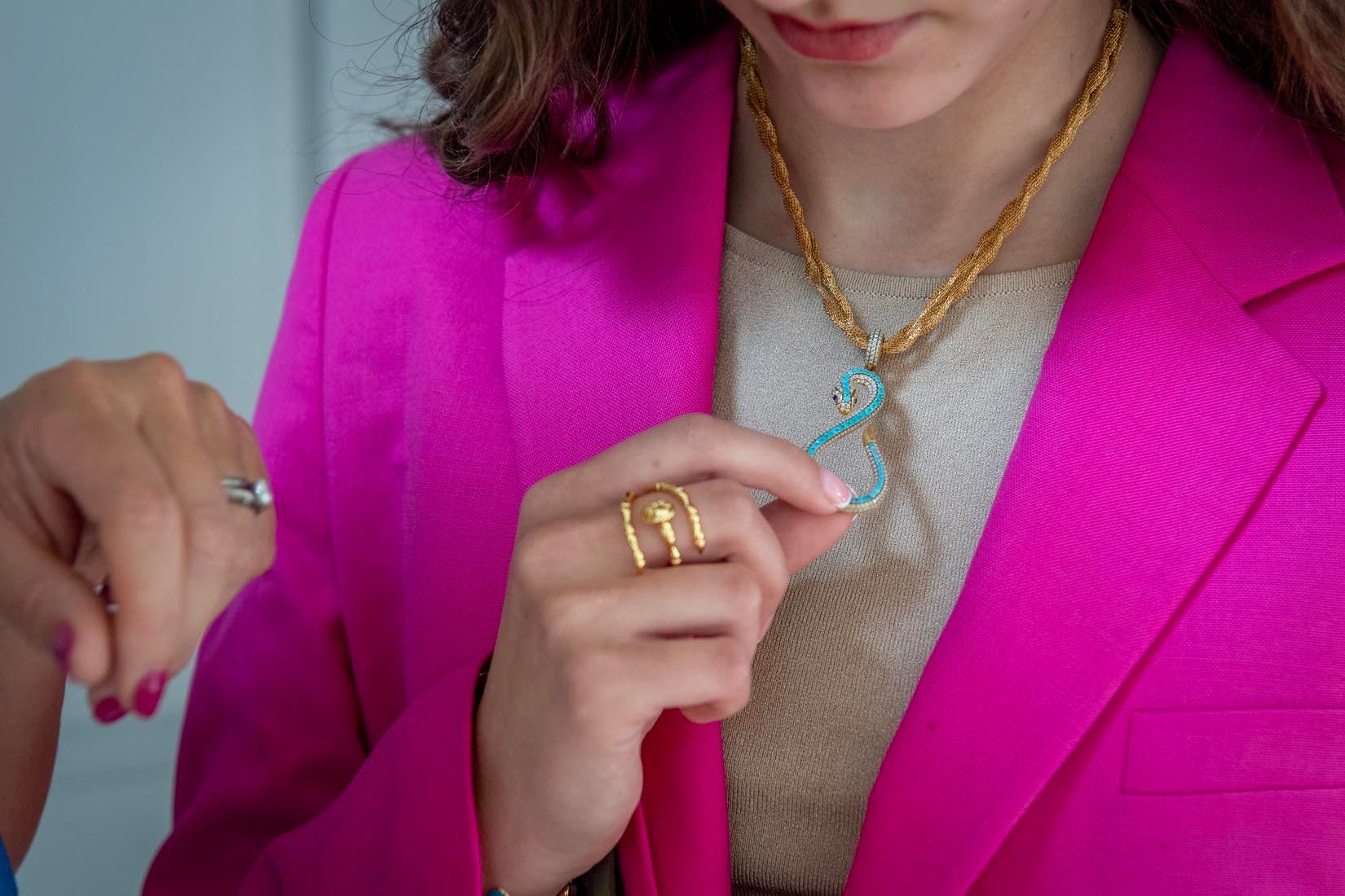 snake pendant necklace - Natalia Willmott