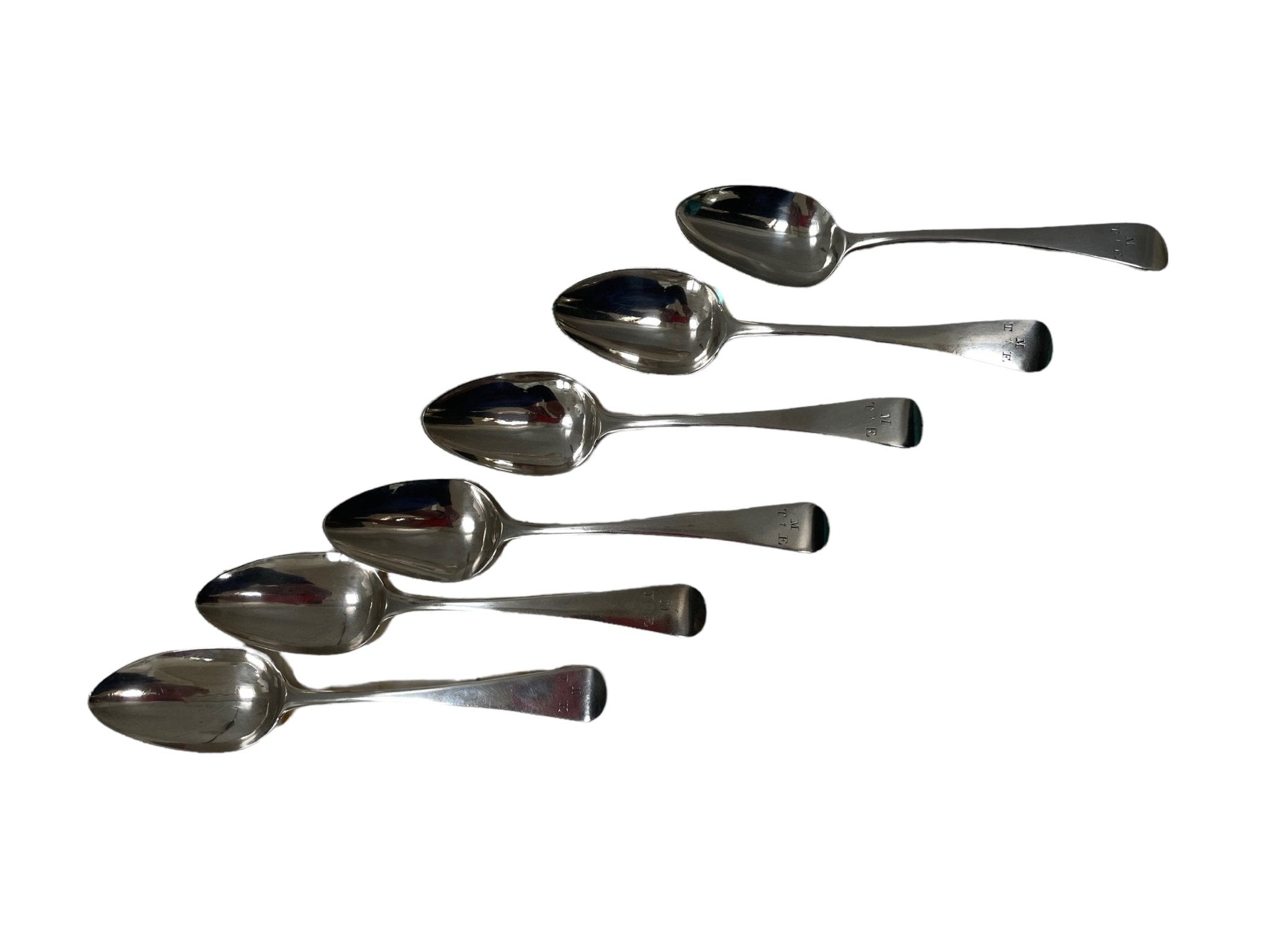 Solomon Hougham, George III hallmarked sterling silver set of teaspoons - Natalia Willmott
