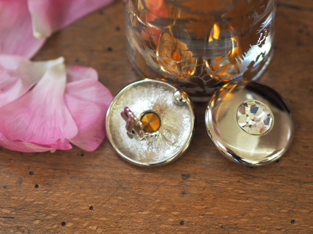 Sphinx round vintage clip on earrings - Natalia Willmott