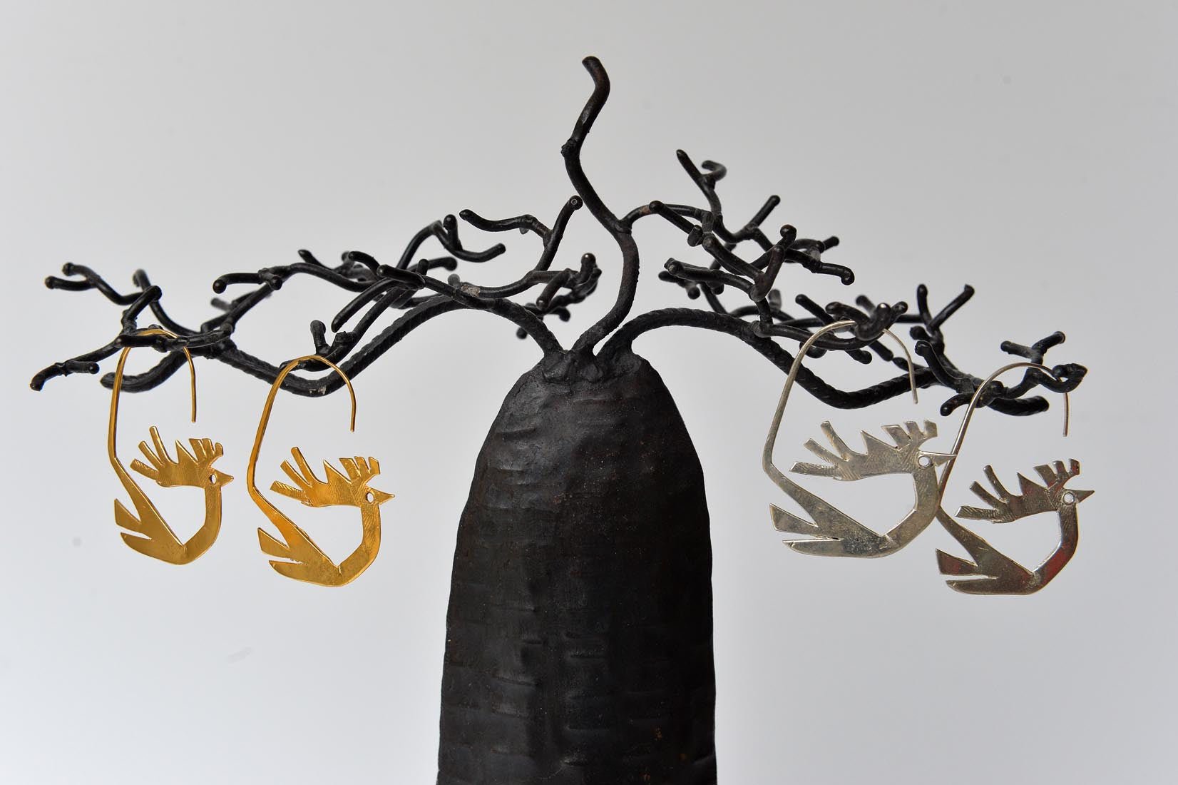 Stylised Stag - cerfs volants - earrings by Elisabeth Riveiro - Natalia Willmott