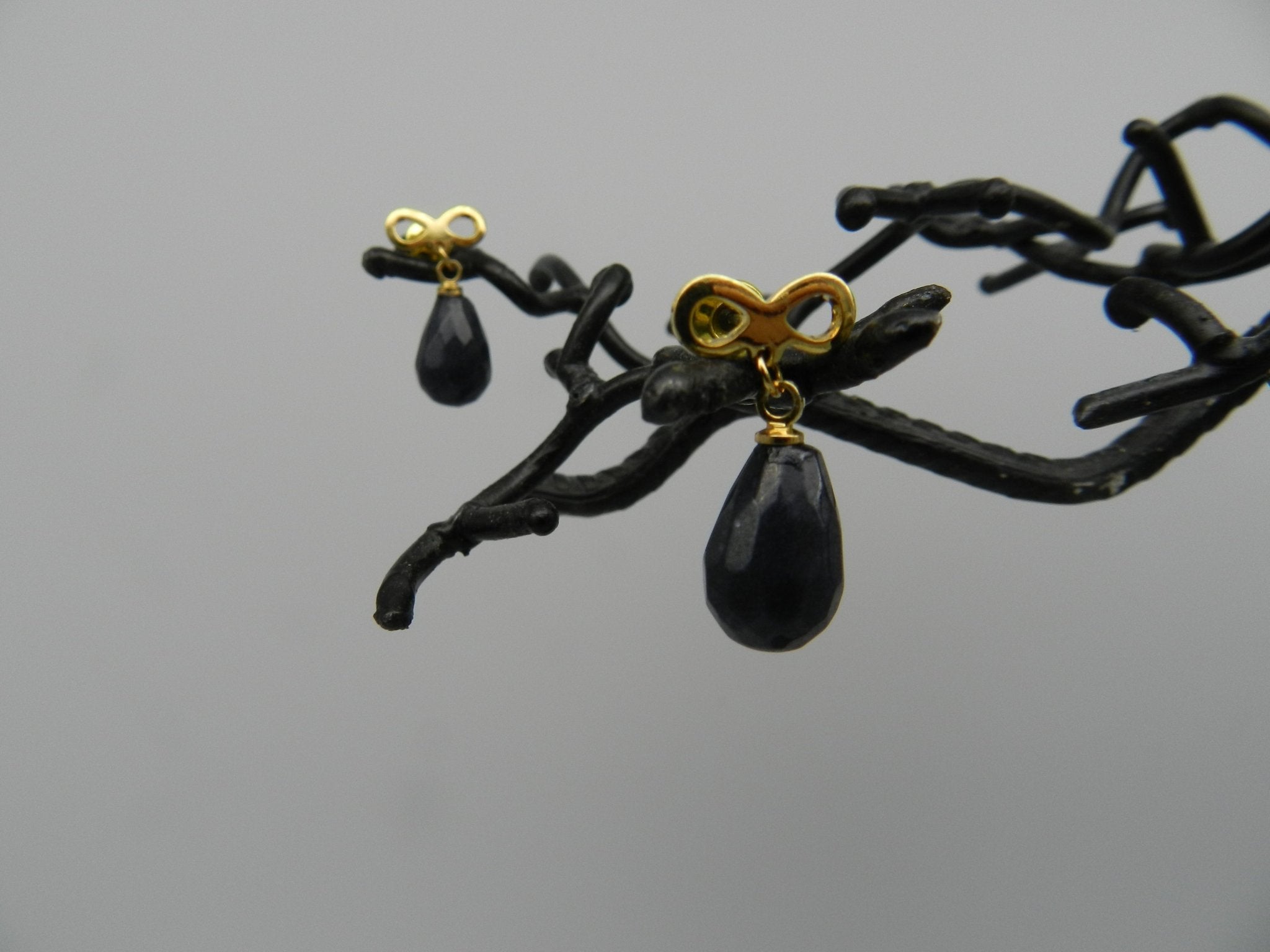 Tear drop earrings with gemstones - Natalia Willmott