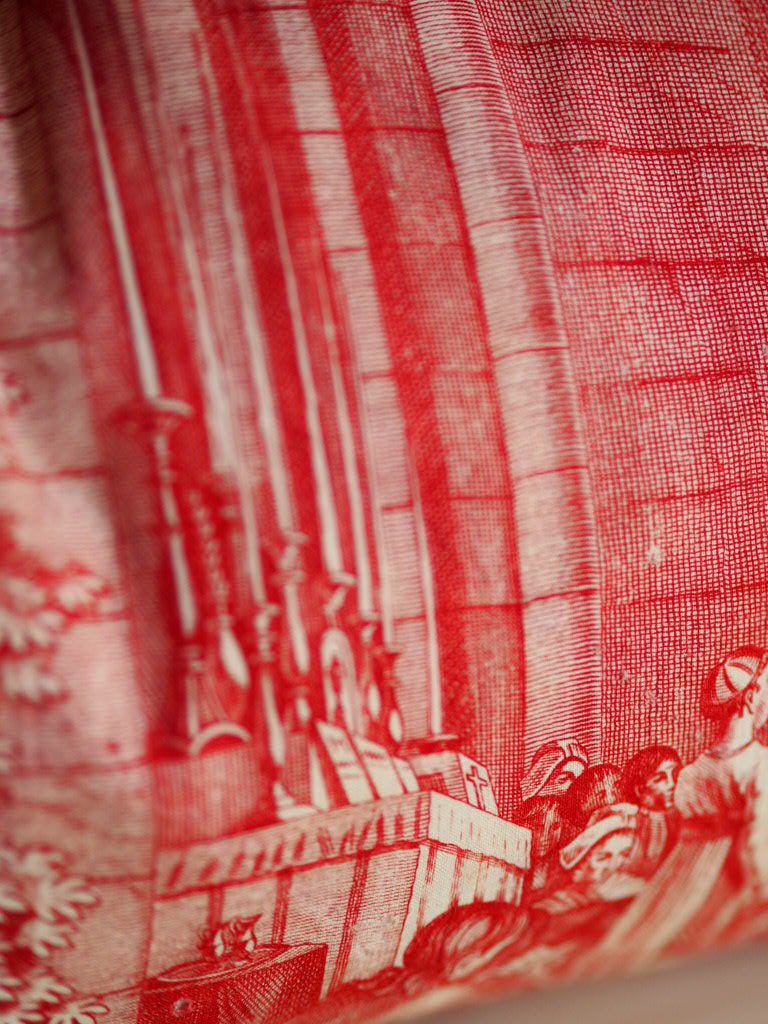 Toile de Nantes Noces du village- wedding cushion - Natalia Willmott