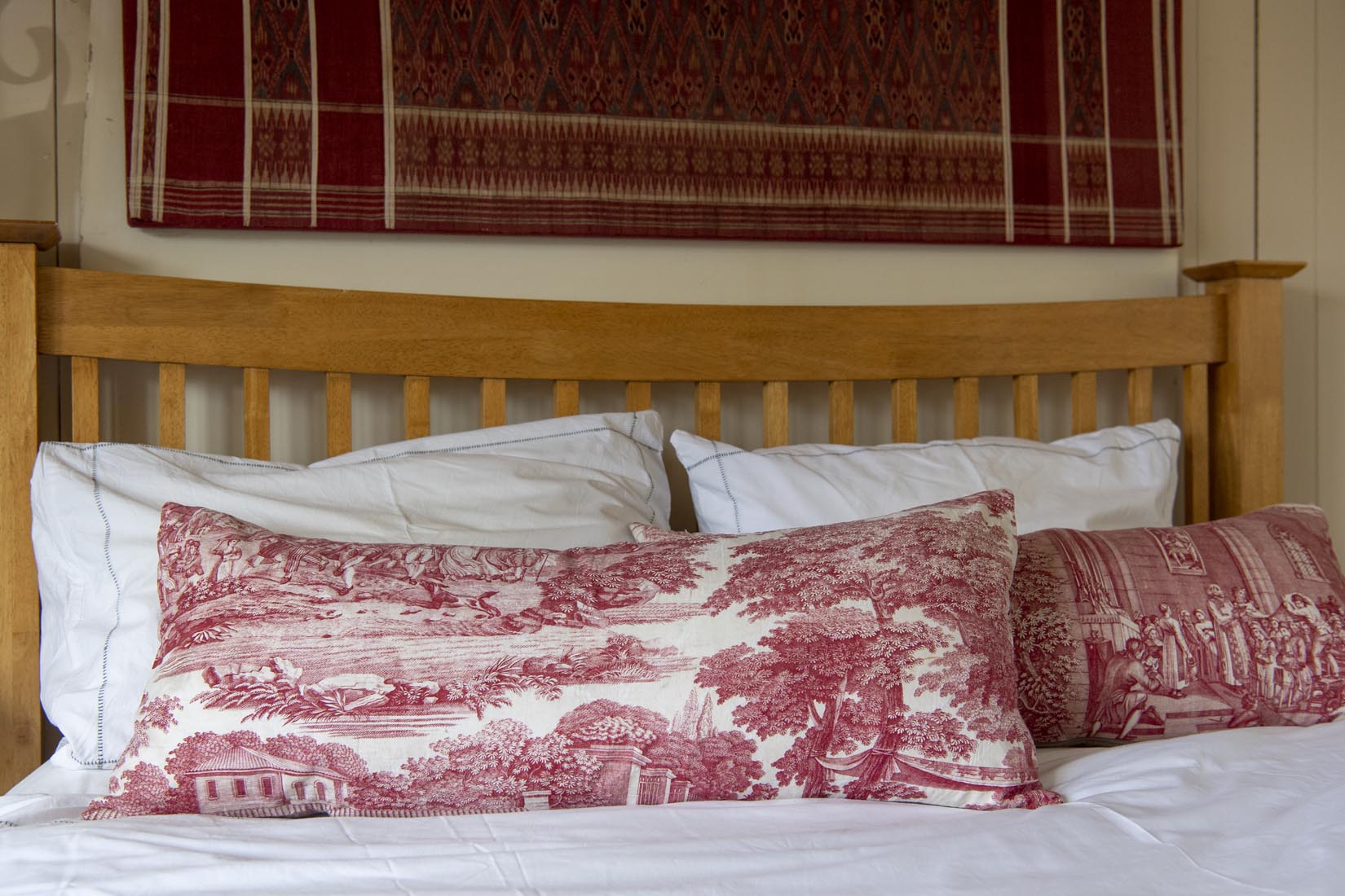 Toile de Nantes Noces du village- wedding cushion - Natalia Willmott