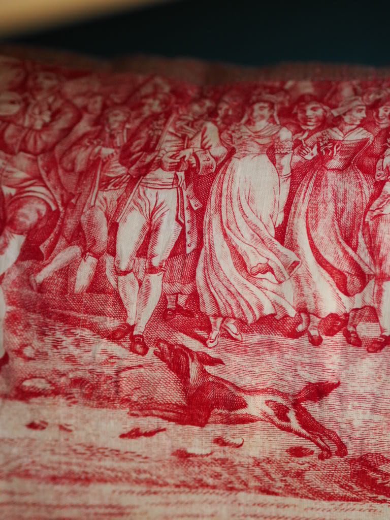 Toile de Nantes Noces du village- wedding cushion - Natalia Willmott