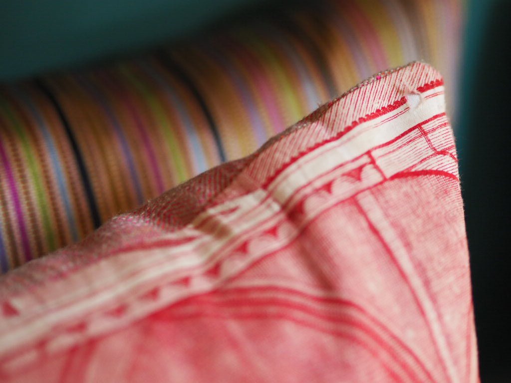 Toile de Nantes Noces du village- wedding cushion - Natalia Willmott