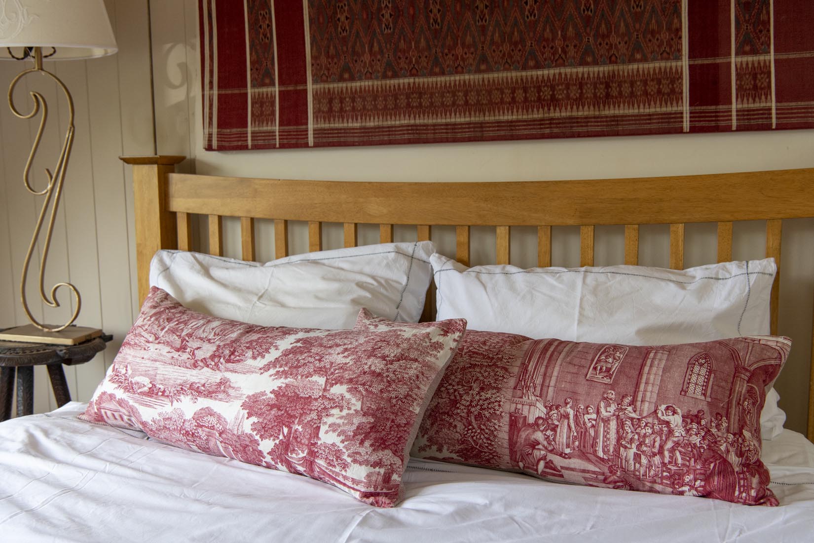 Toile de Nantes Noces du village- wedding cushion - Natalia Willmott