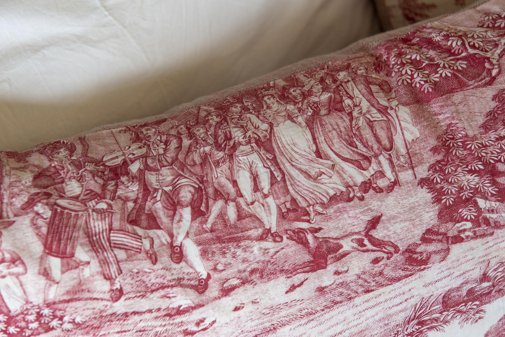Toile de Nantes Noces du village- wedding cushion - Natalia Willmott