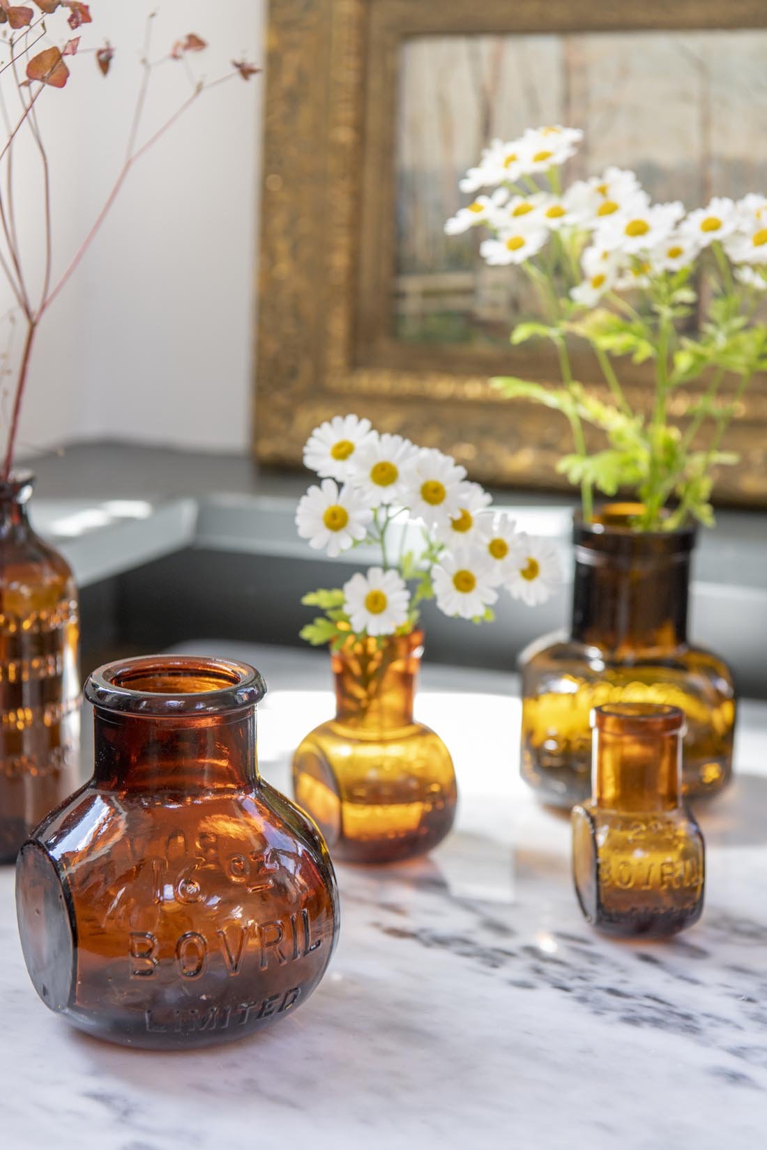 Vintage Bovril Amber Bottles - Natalia Willmott
