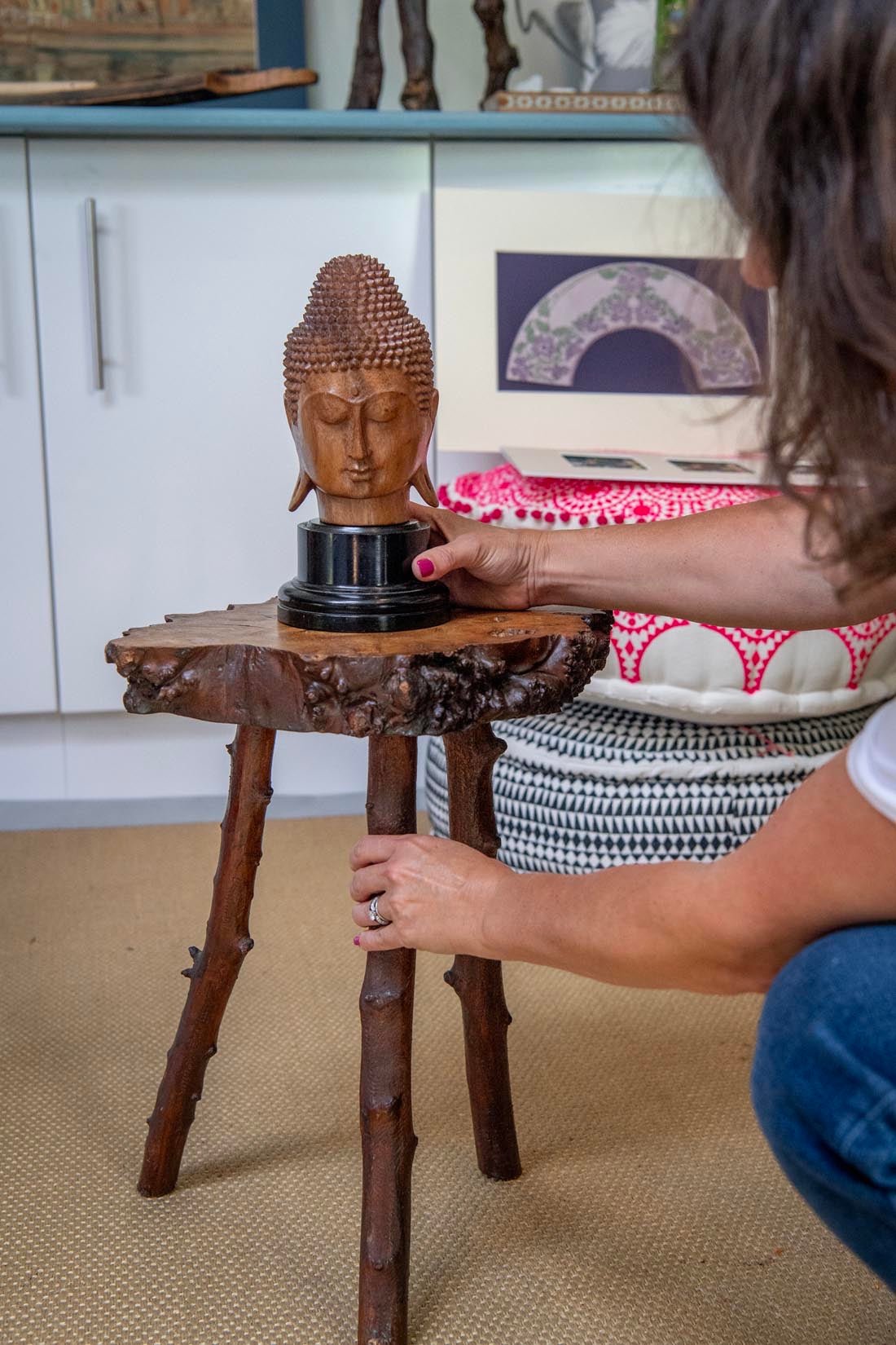 vintage Burwood Yew stool - Natalia Willmott