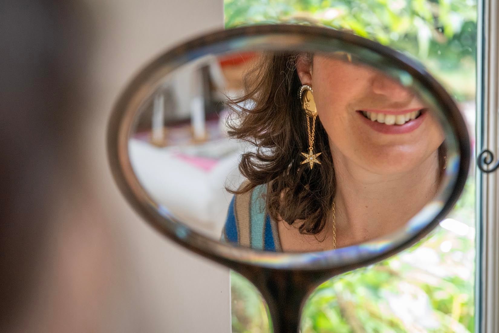 Vintage Butler and Wilson smiling moon and star clip on earrings - Natalia Willmott