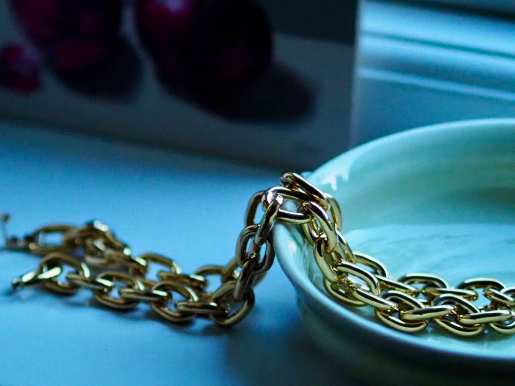 Vintage chunky choker chain necklace - Natalia Willmott