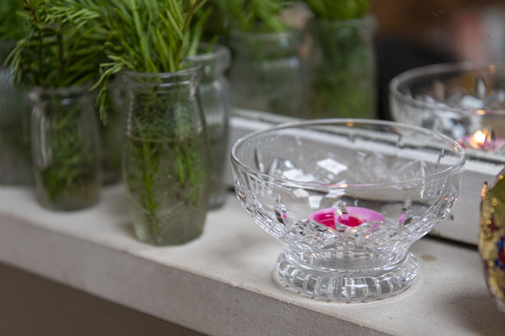 vintage cut crystal footed bowls - Natalia Willmott