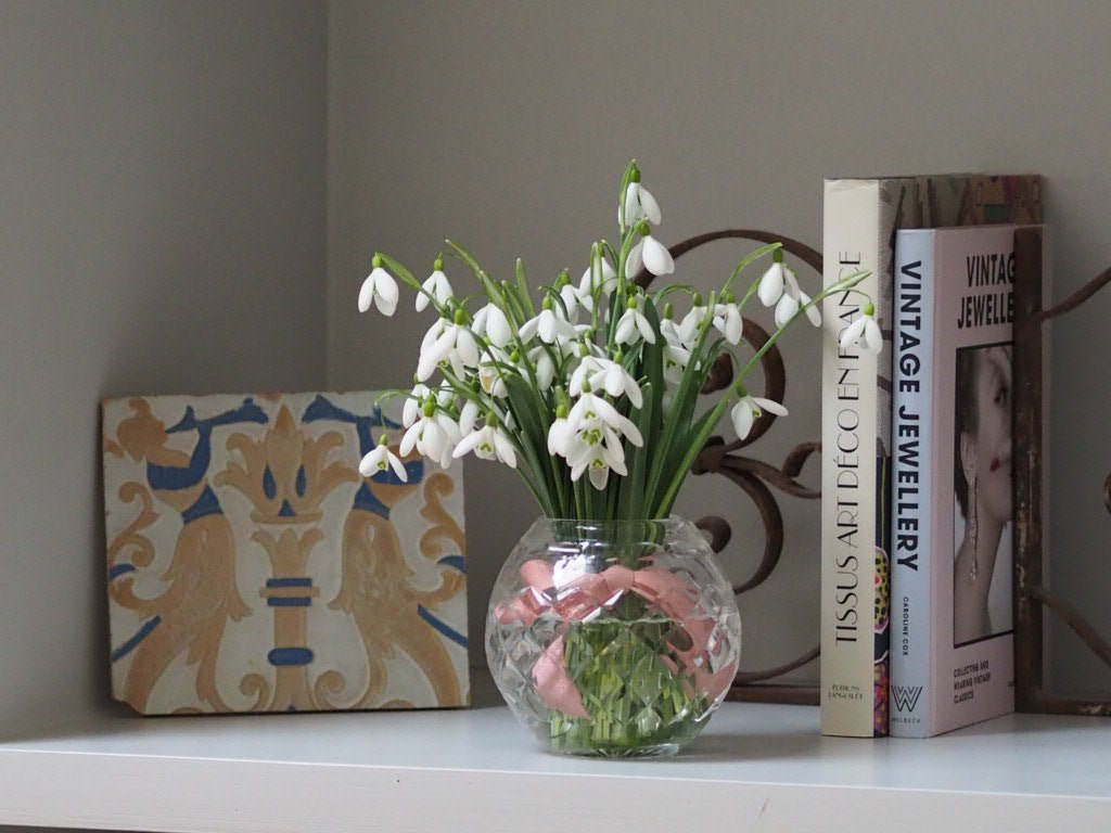 Vintage cut glass round vase - Natalia Willmott