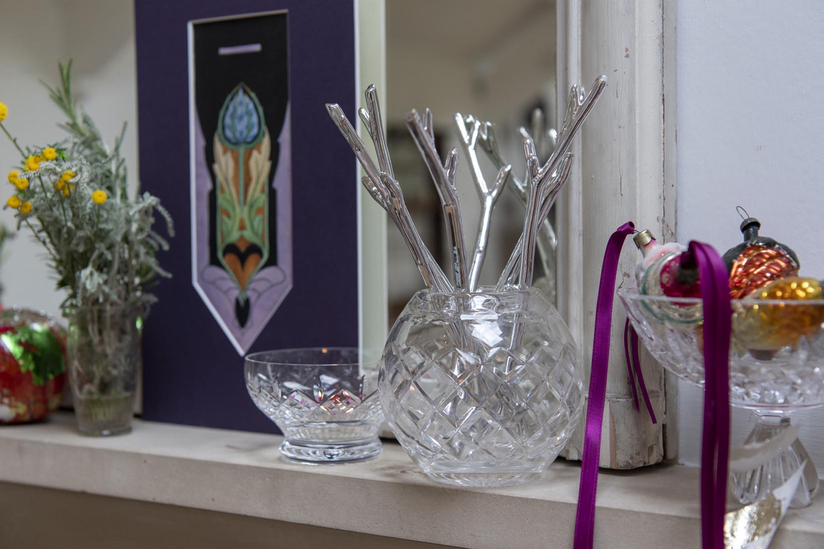 Vintage cut glass round vase - Natalia Willmott