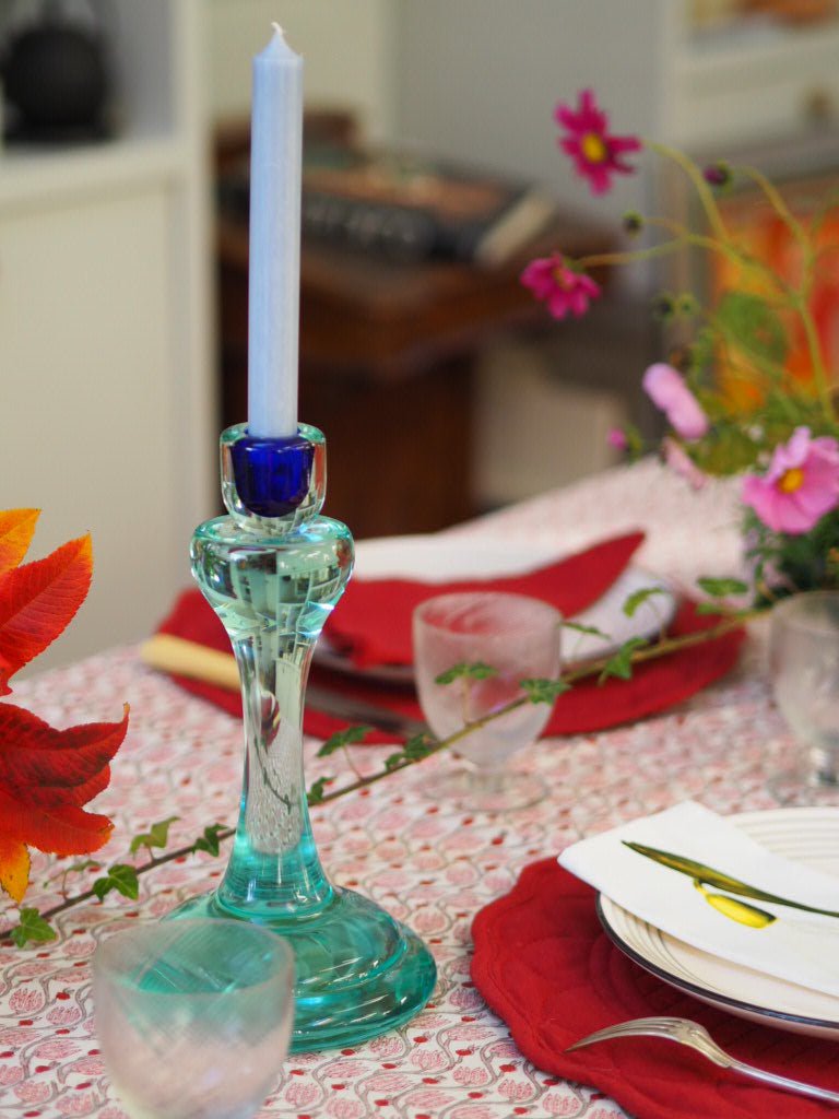Vintage heavy glass candleholders - Natalia Willmott