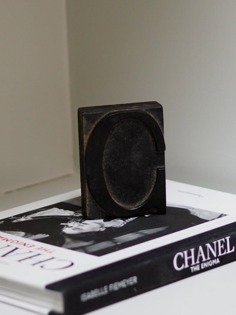 vintage printers block wooden printing letter - Natalia Willmott