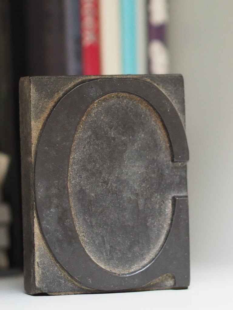 vintage printers block wooden printing letter - Natalia Willmott