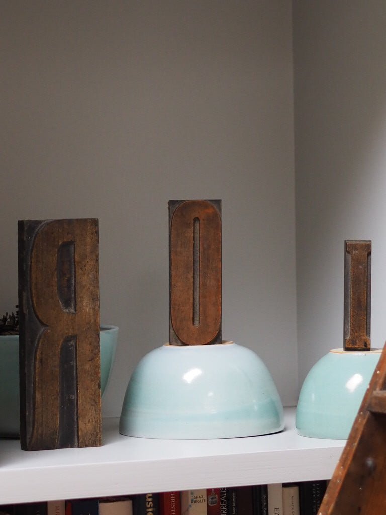vintage printers block wooden printing letter - Natalia Willmott