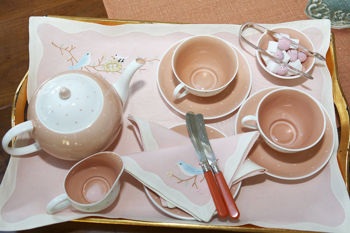 Vintage tray embroidered set - Natalia Willmott