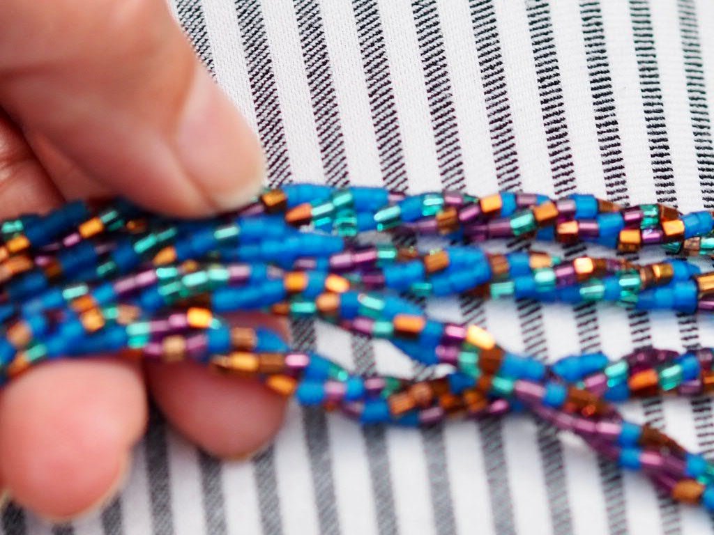 Vintage twisted glass shimmer necklace - Natalia Willmott