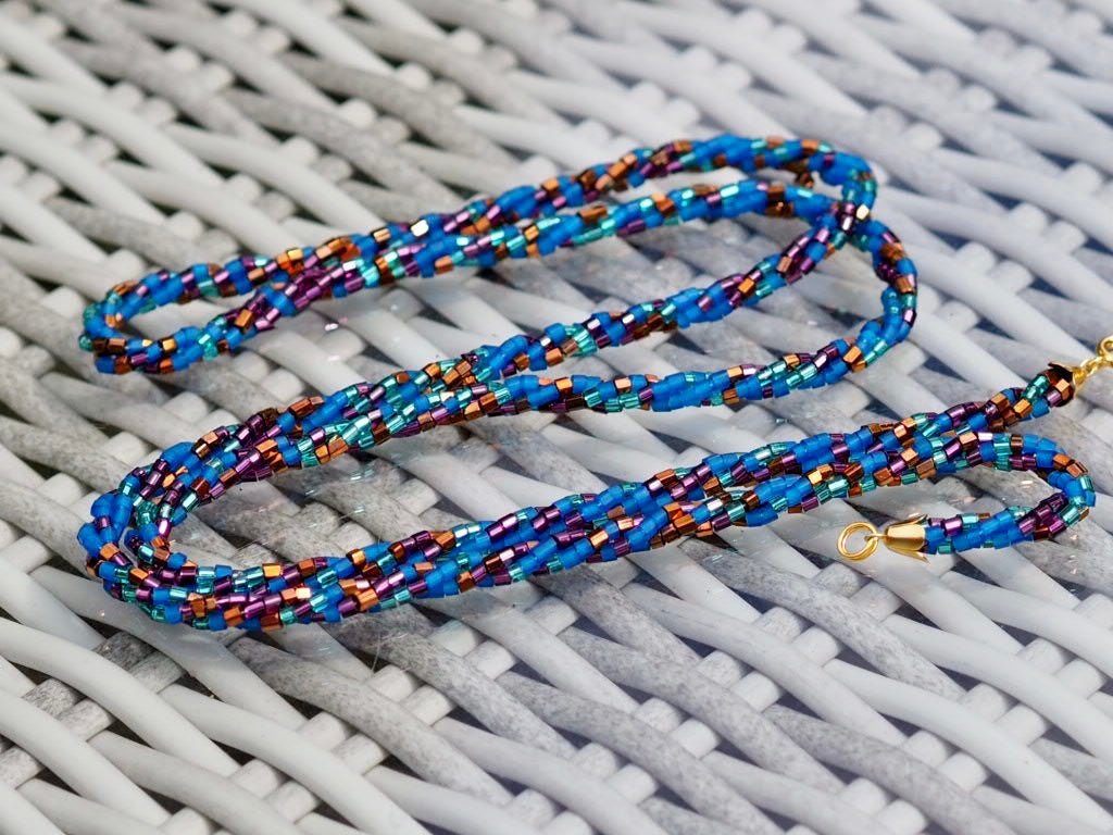 Vintage twisted glass shimmer necklace - Natalia Willmott