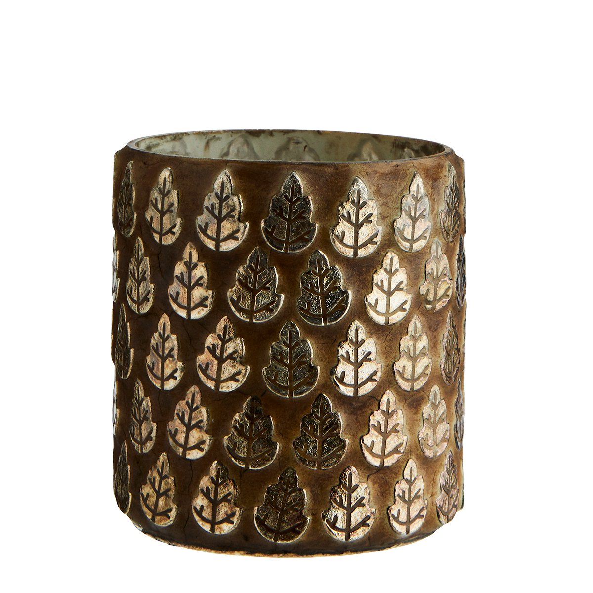 Votive tea light with leaf design in copper - Natalia Willmott