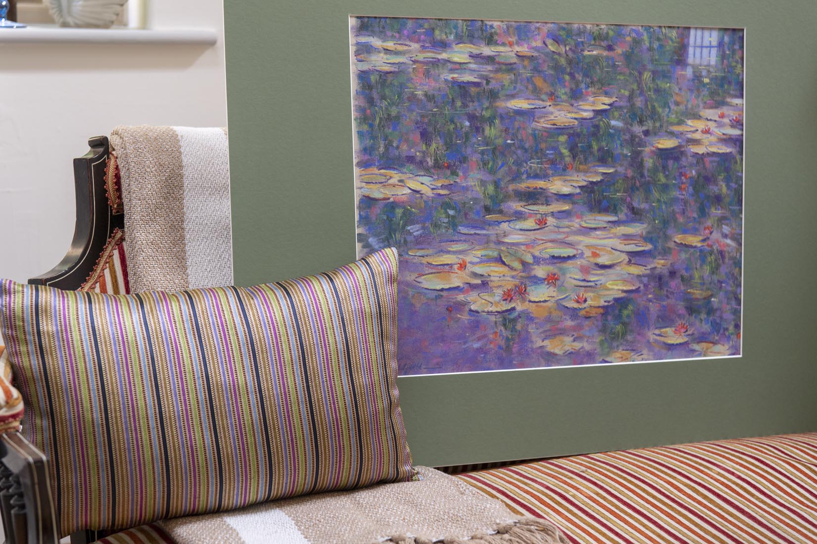 Waterlilies reflection Claude Monet style pastel by Marie Hatfield - Natalia Willmott