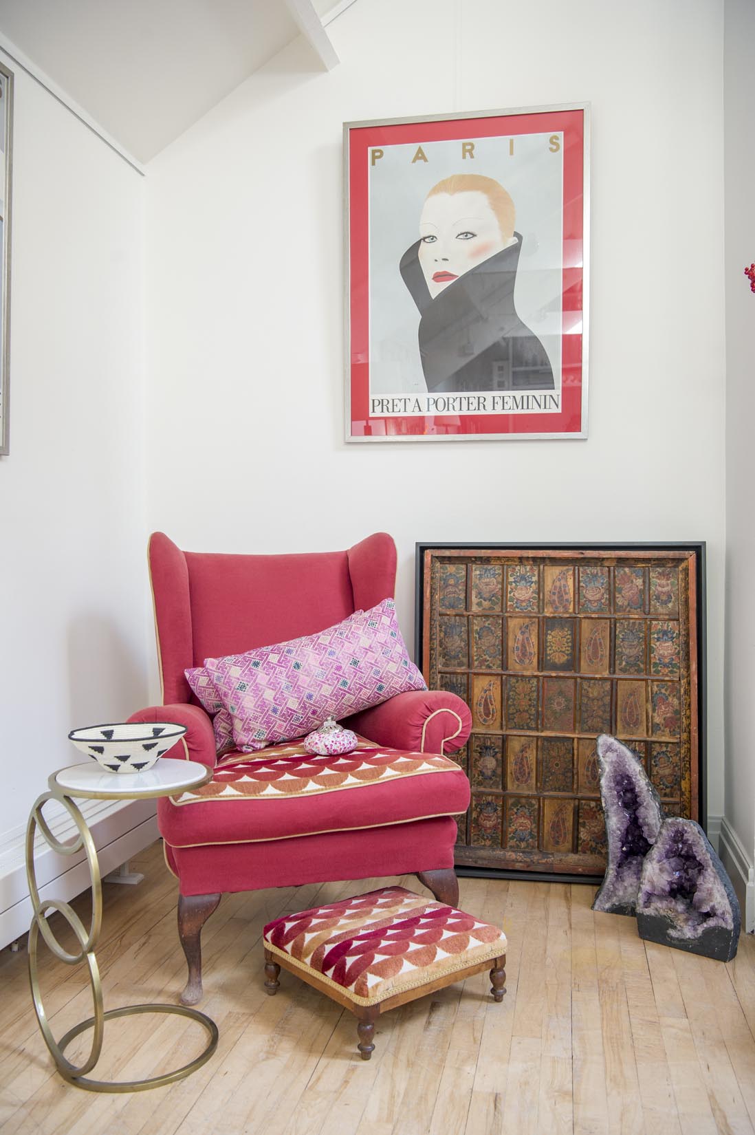 Zhuang wedding blanket cushion fuschia - Natalia Willmott