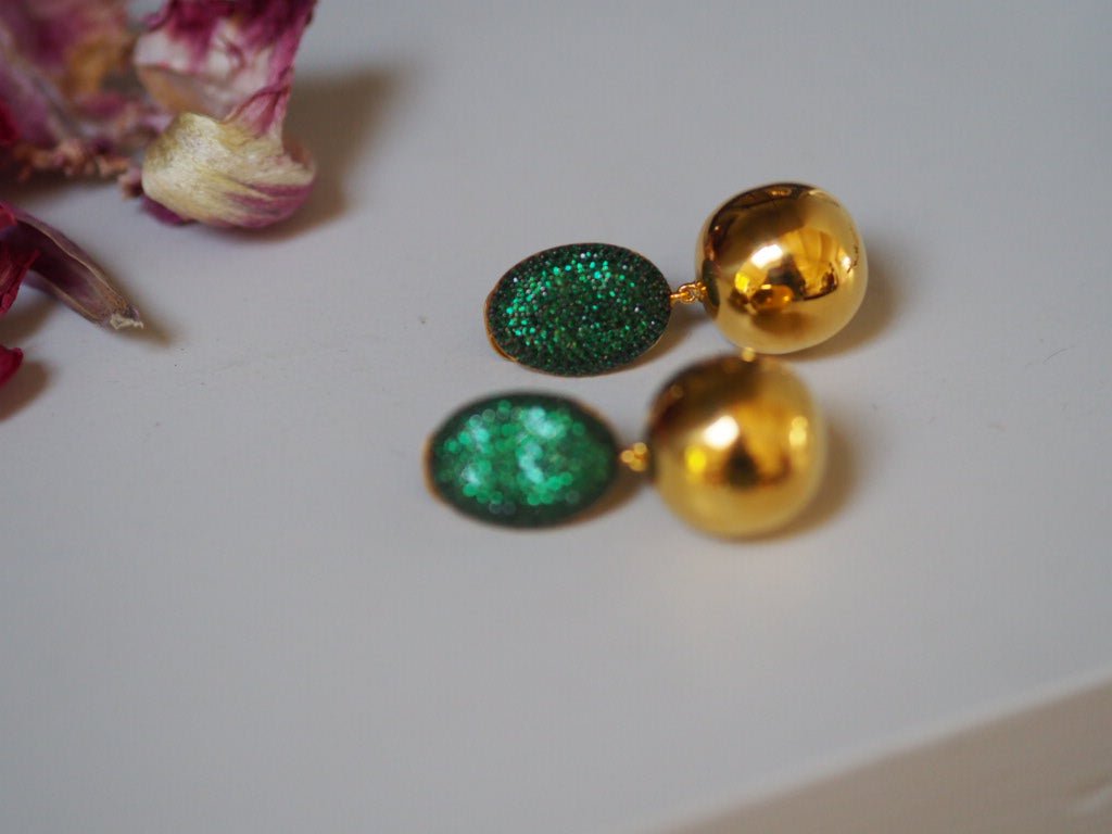 zircon and gold ball clip on earrings - Natalia Willmott