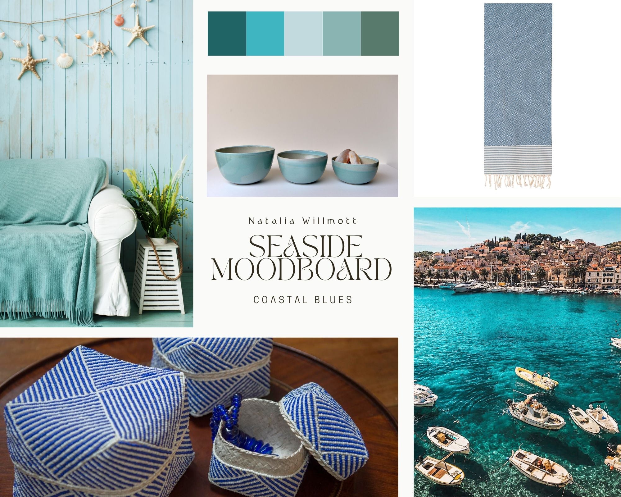 Seaside Moodboard- Coastal blues – Natalia Willmott