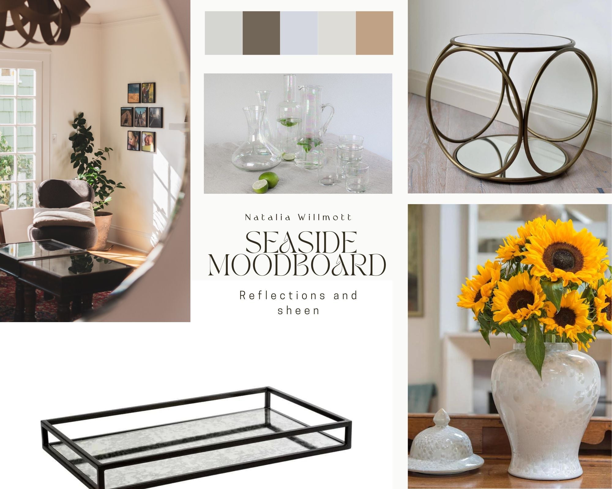 Seaside Moodboard- Reflections and sheen – Natalia Willmott
