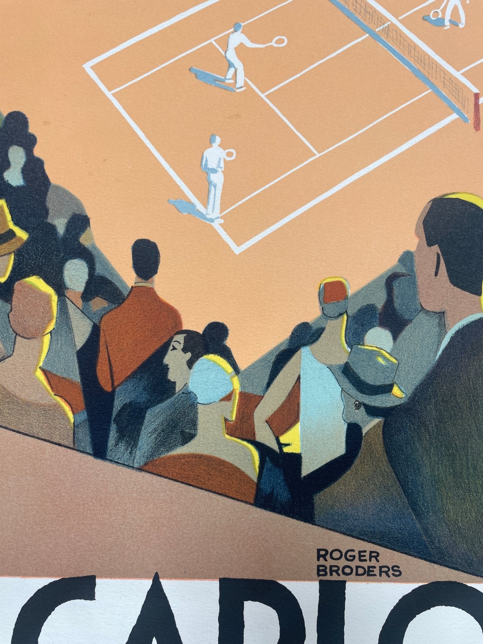 1989 Roger Broders original poster Monte-Carlo Tennis - Natalia Willmott