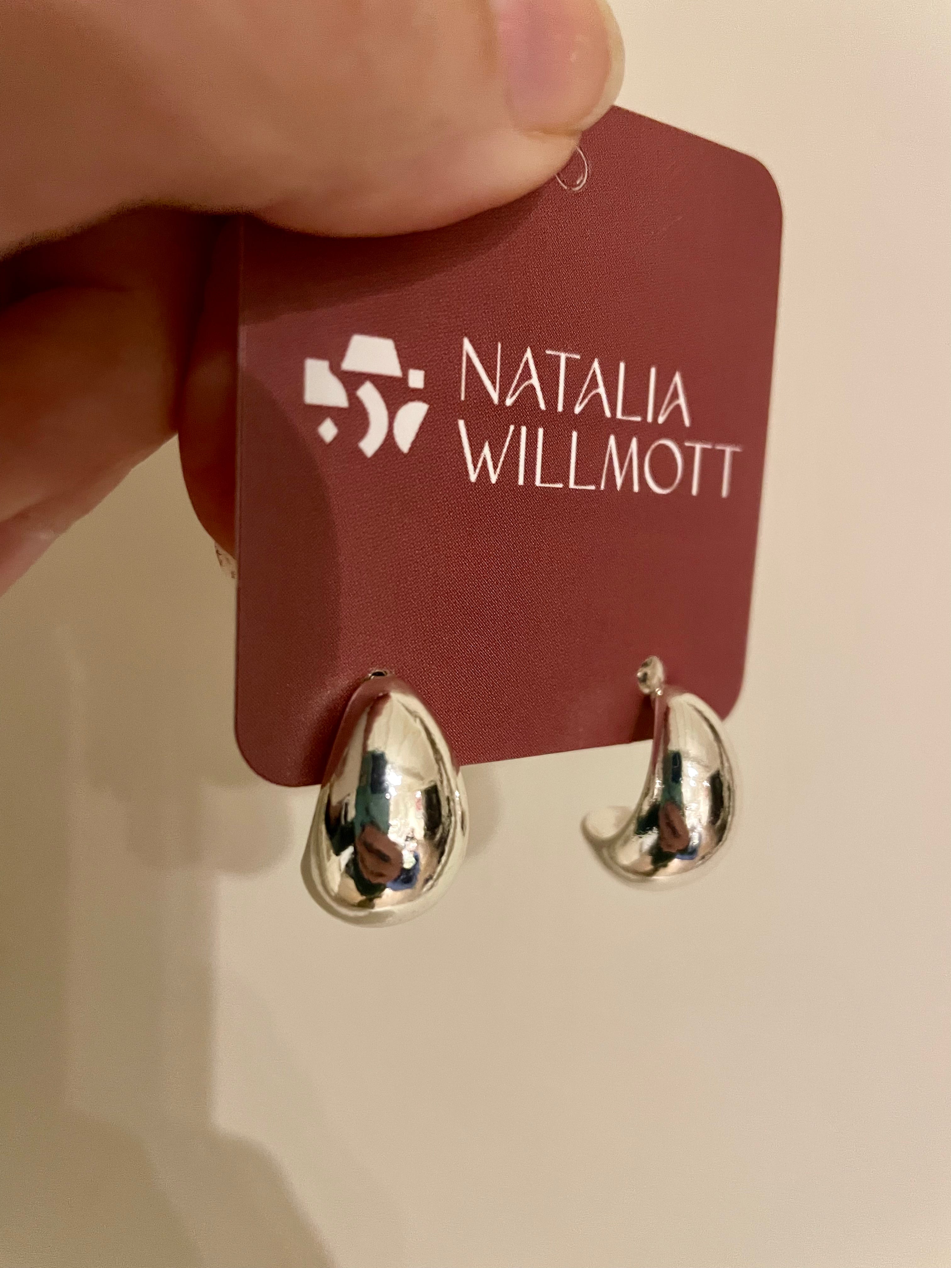 Natalia Organic Shape Small Hoop Earrings