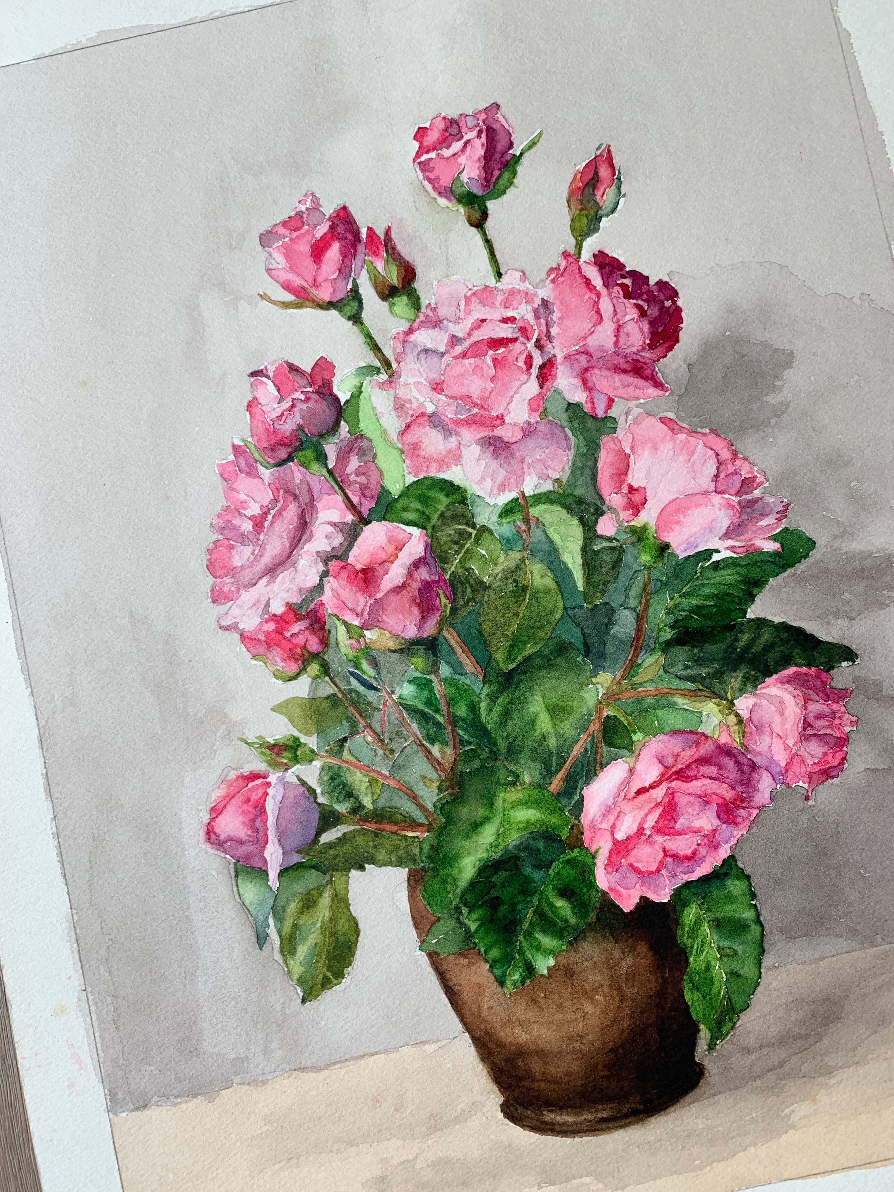 watercolour of roses