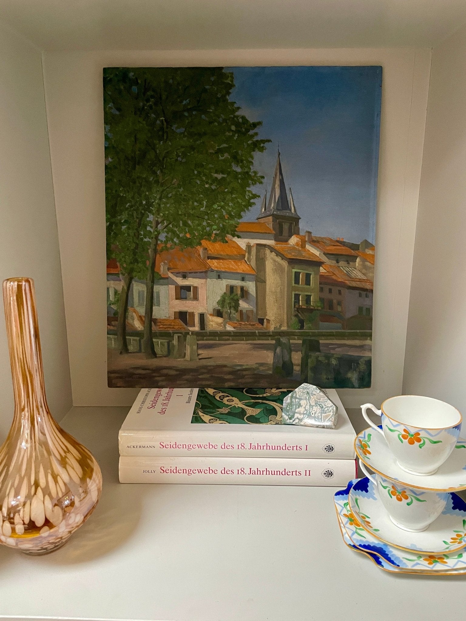 A day in Rambervillers vintage oil painting - Natalia Willmott