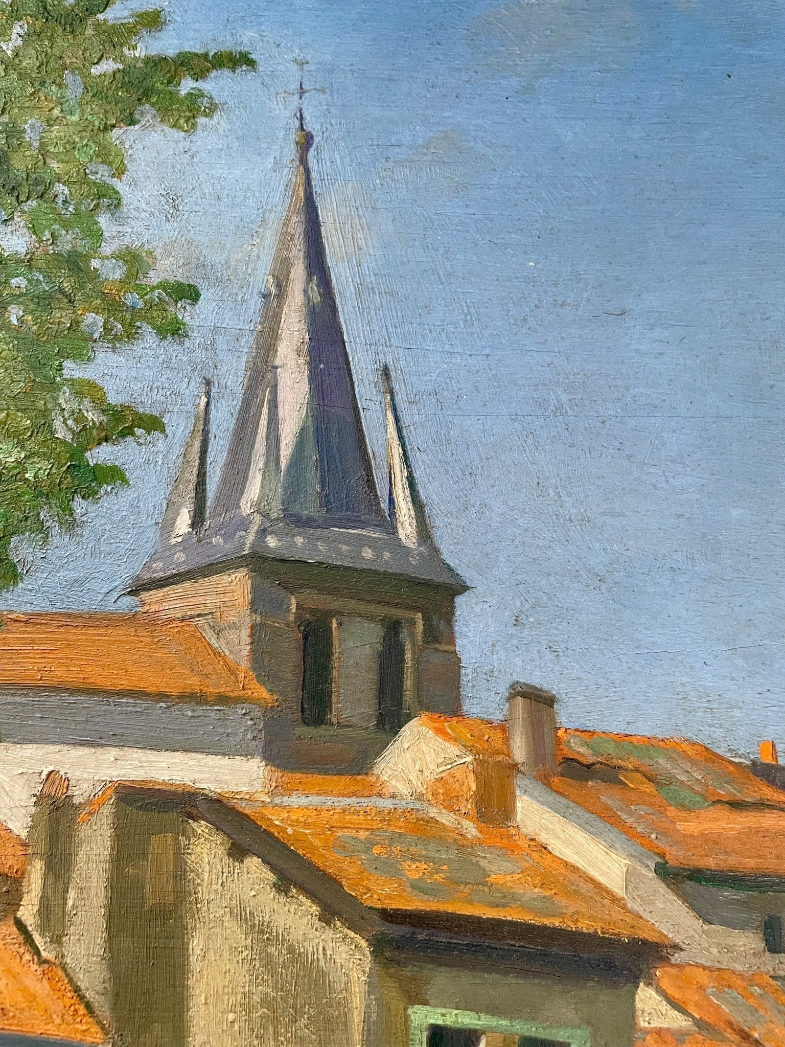 A day in Rambervillers vintage oil painting - Natalia Willmott