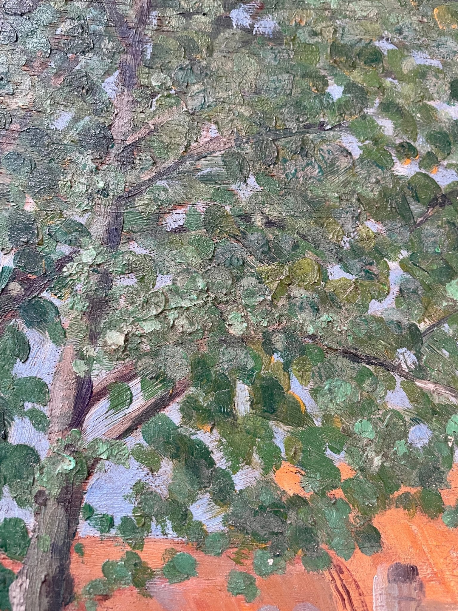 A day in Rambervillers vintage oil painting - Natalia Willmott