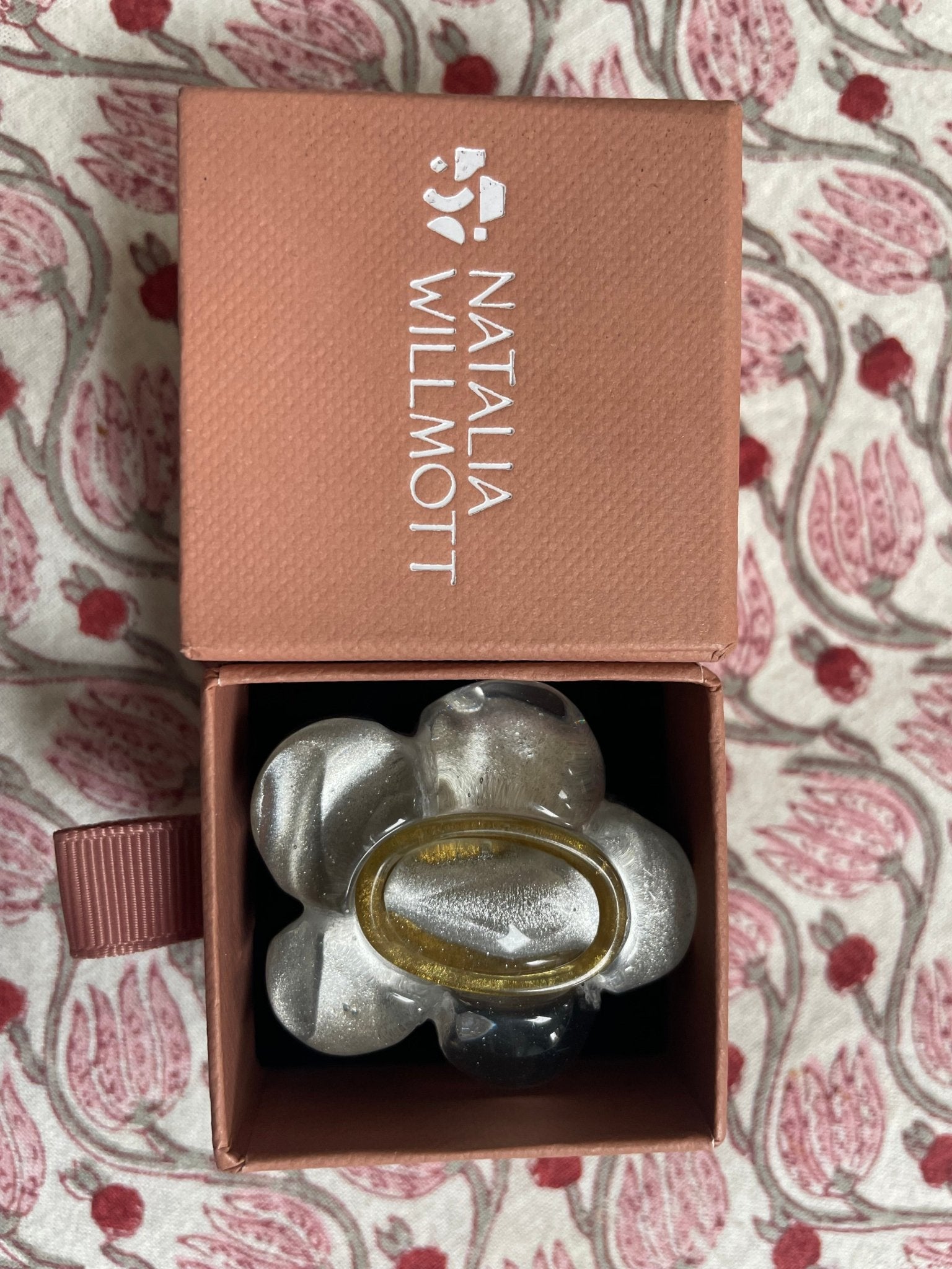 Adjustable flower ring “Sia " silver - Natalia Willmott