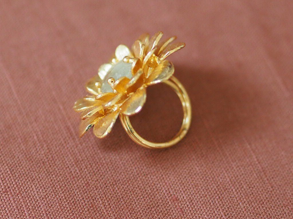 Adjustable ring “Camelia " - Natalia Willmott