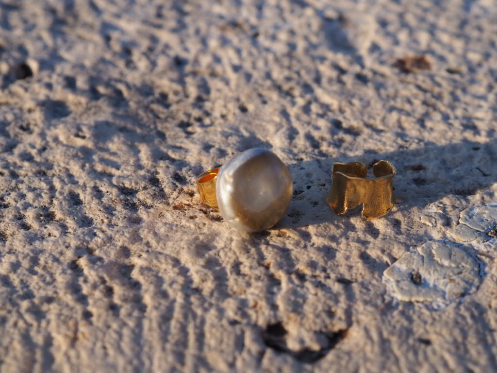 Adjustable ring “Ellaine" in multi dune or mint green - Natalia Willmott