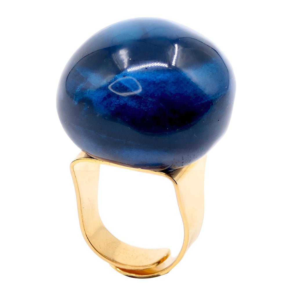 Adjustable ring “Ellaine" navy - Natalia Willmott