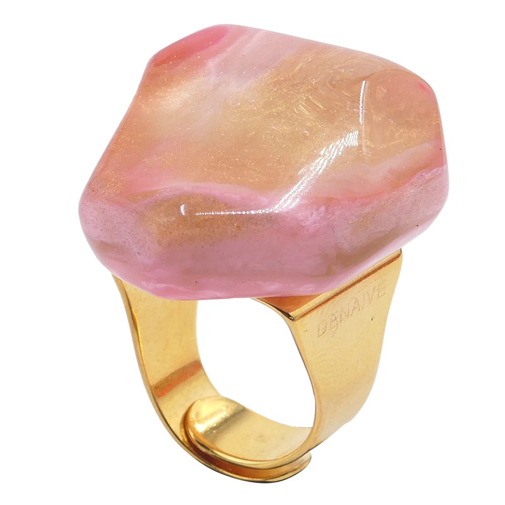 Adjustable ring “EVERLY "pale pink by Dominique Denaive - Natalia Willmott