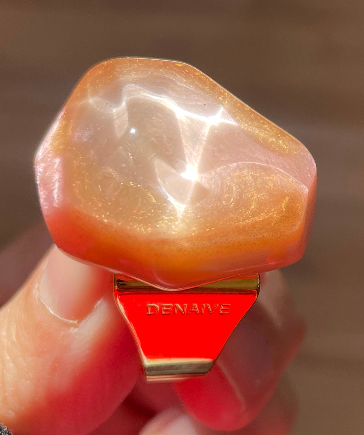 Adjustable ring “EVERLY "pale pink by Dominique Denaive - Natalia Willmott