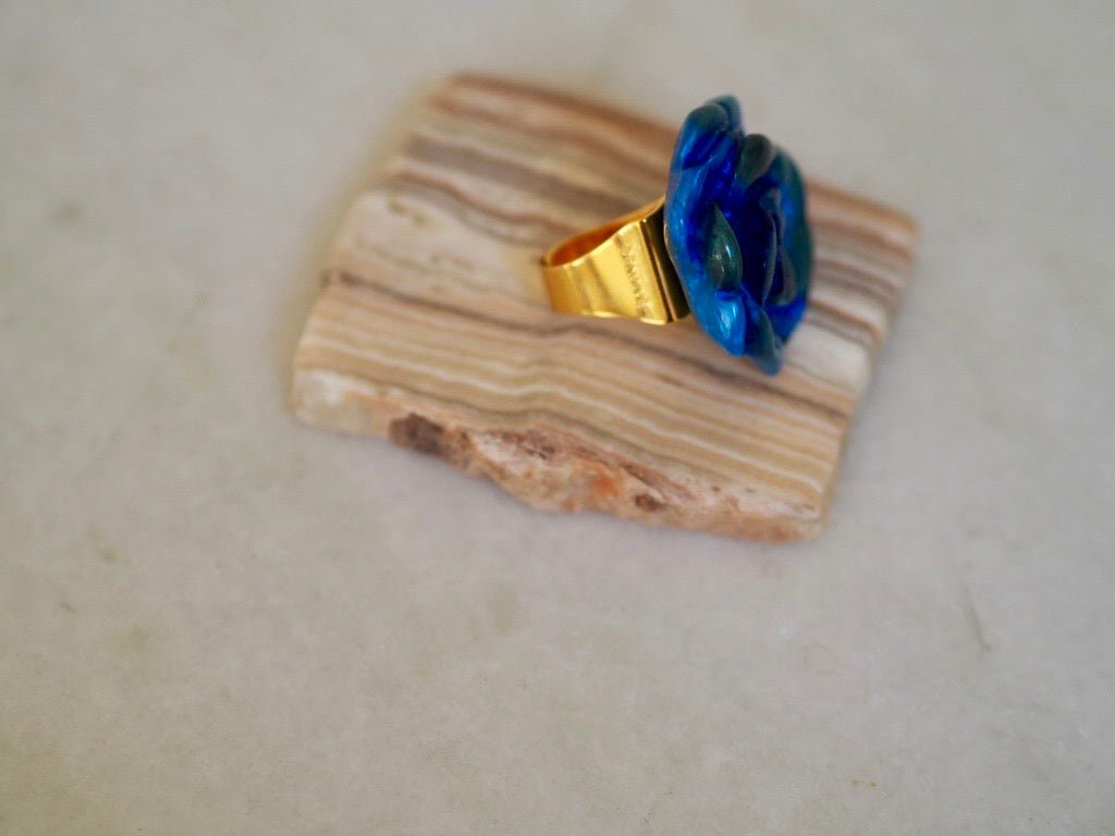 Adjustable ring “Leonora " thunder by Dominique Denaive - Natalia Willmott