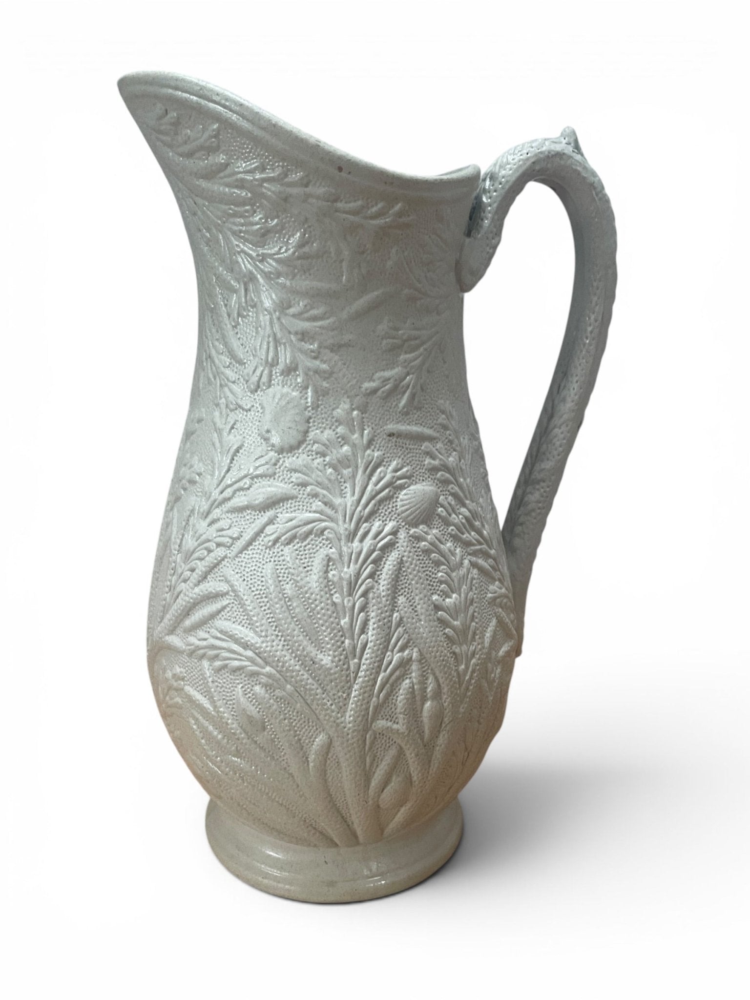 Antique Dudson Salt Glaze Relief-Moulded Jug, Late 19th Century - Natalia Willmott
