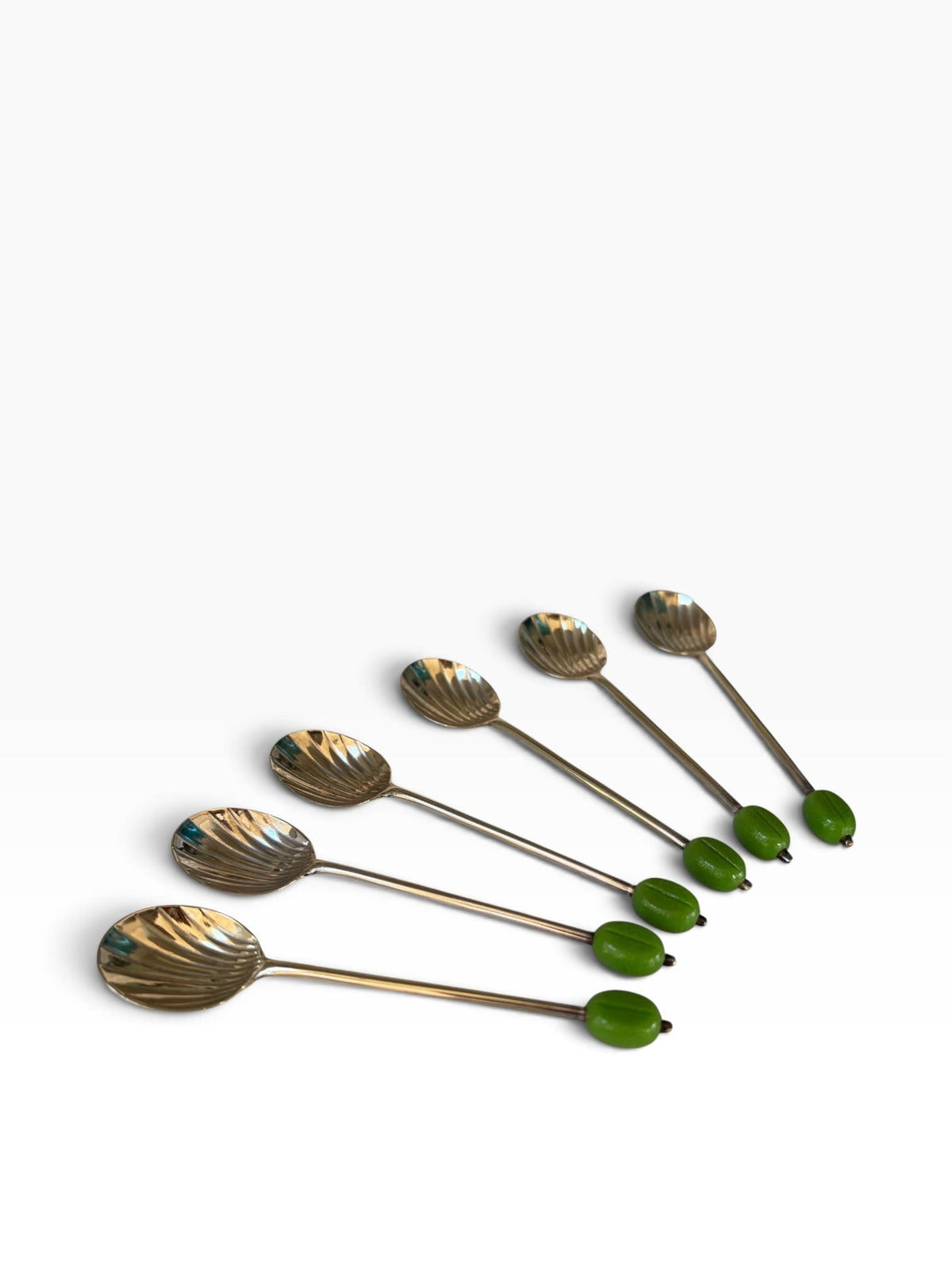 Antique EPNS coffee Beans ends cocktail spoons – Boxed Set of Six - Natalia Willmott