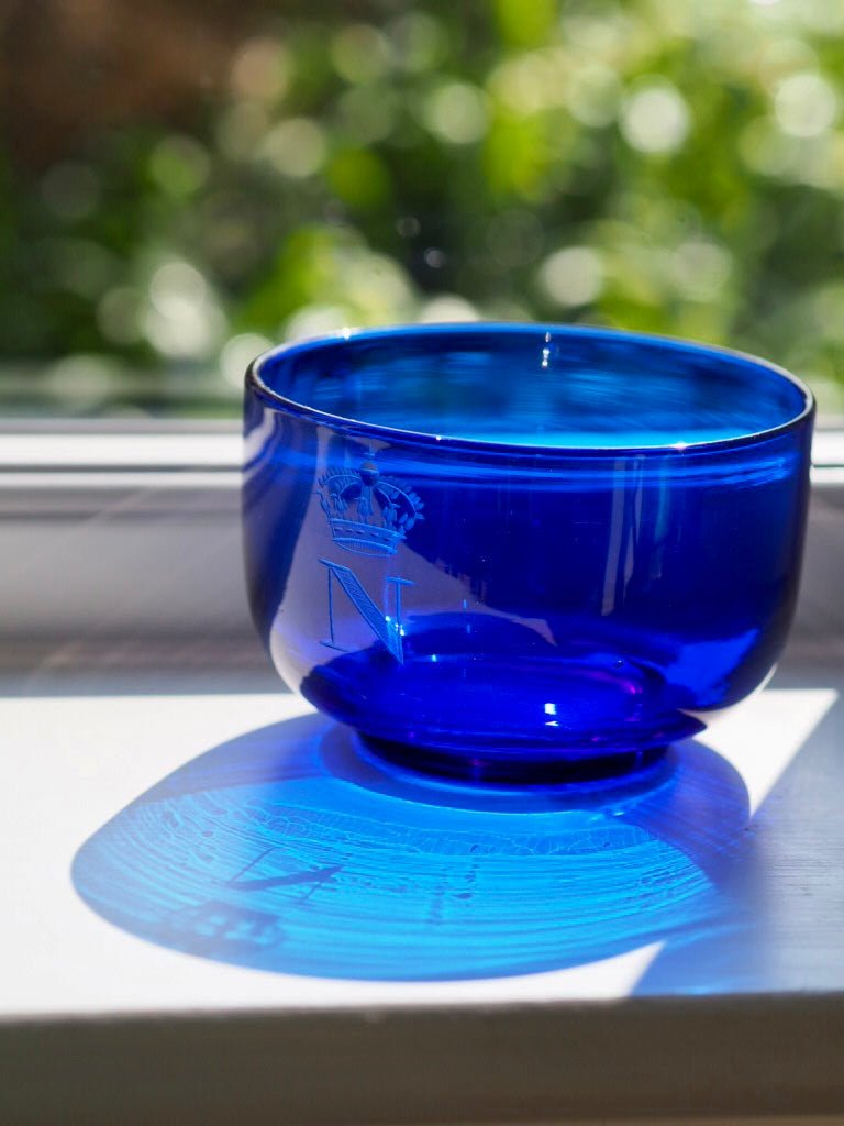 Antique Napoleon III glass cobalt blue bowl - Natalia Willmott